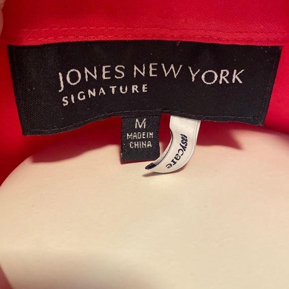 Jones New York Signature Size M 3/4 Sleeve Button Shirt - Picture 6 of 8